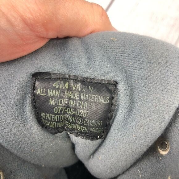 Target Girls winter boots w/elastic laces and cinch ties clasp blue/grey sz 4 - Picture 5 of 6